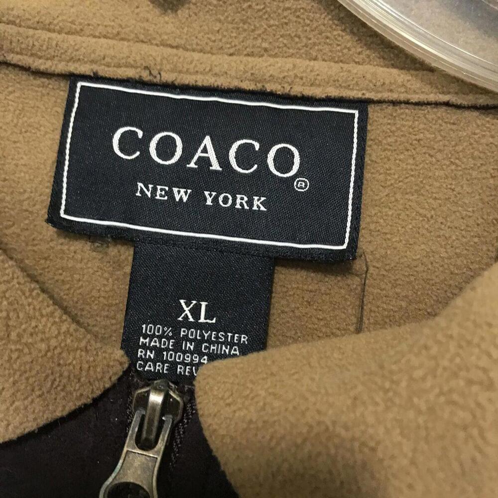 Coaco Womens Coat Size XL Brown Collared Full Zip Pockets - Picture 4 of 10